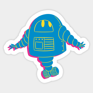 Blue Robo Sticker